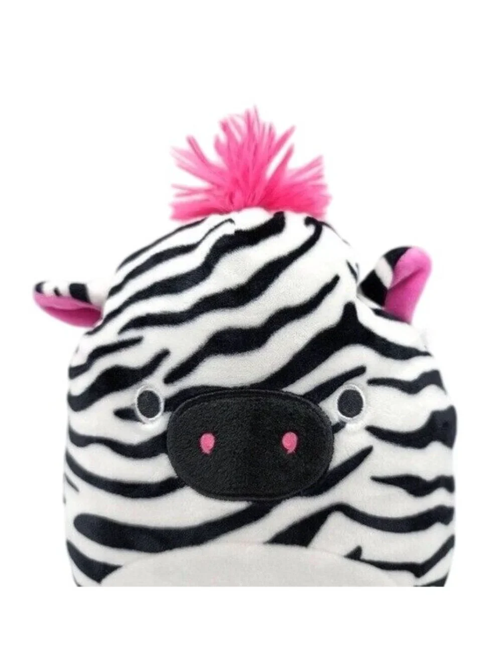 Squishmallows Tracey Mohawk Zebra Plush Black White 8